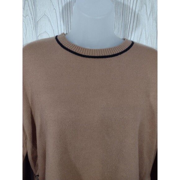 MARLED PREPPY SWEATER WOMENS M Quite Luxury Brown STRIPE - Picture 5 of 13